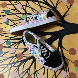 Vans rainbow checkered  tied sneakers